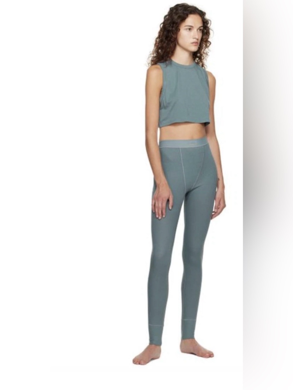 SKIMS High-Rise Crop Leggings in Sage